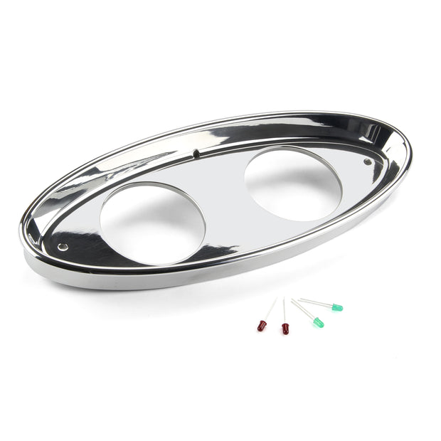 32 2 GAUGE 3 3/8 CLASSIC INSTRUMENTS POLISHED HIGH STEP BEZEL ONLY