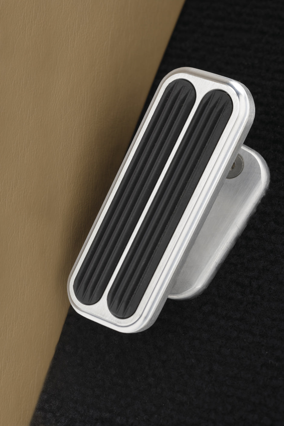 BRUSHED FOOT REST WITH RUBBER INSERT
