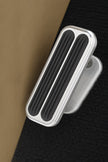 BRUSHED FOOT REST WITH RUBBER INSERT