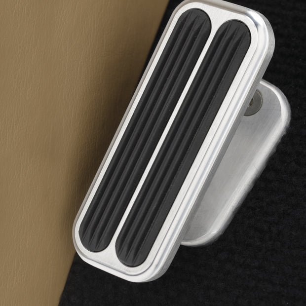 BRUSHED FOOT REST WITH RUBBER INSERT