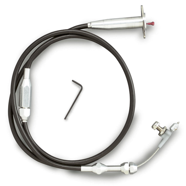 48" UNIVERSAL BLACK HOUSING CRUISE CONTROL CABLE FOR VERTICAL MOUNT EFI (EXCEPT '86-'93 FORD)