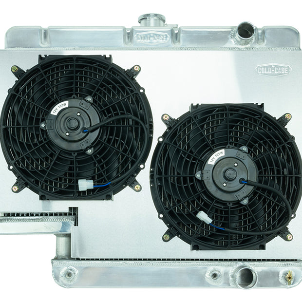 61-65 Impala w/500 Steering Box Radiator w/Dual 12" Fan Kit