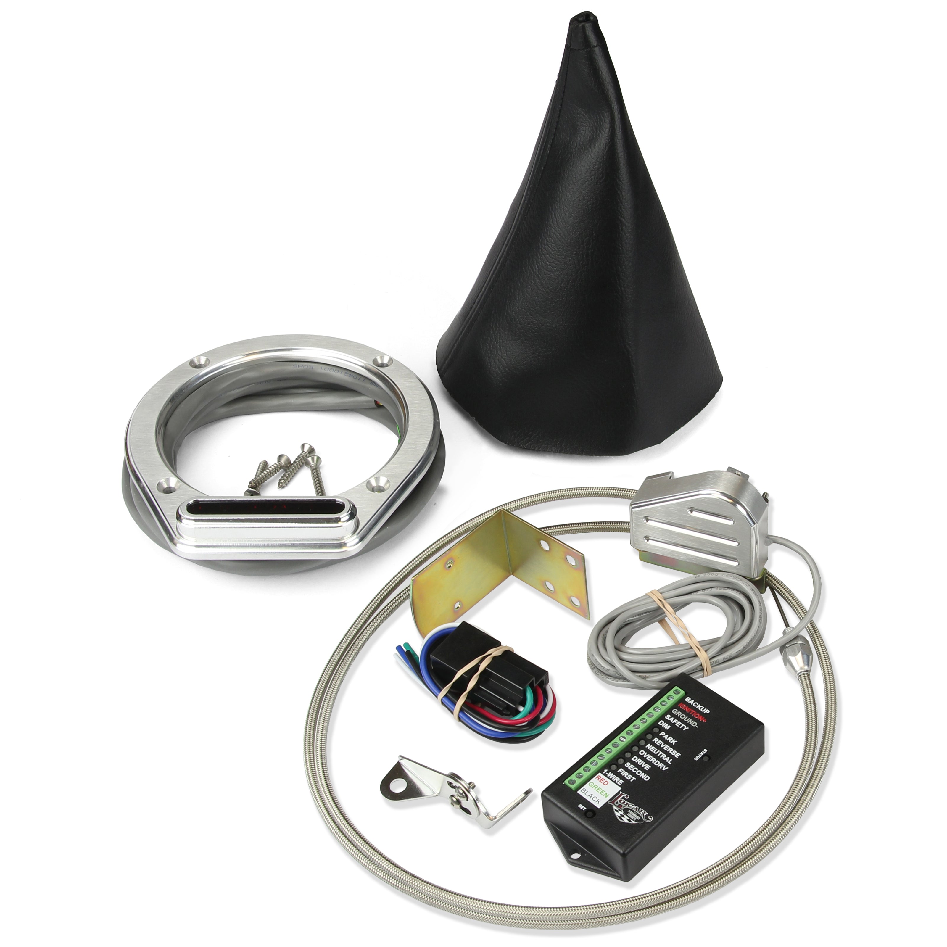 ROUND BRUSHED BOOT INDICATOR FOR 727/904/518 WITH HORIZONTAL DISPLAY & SENSOR KIT
