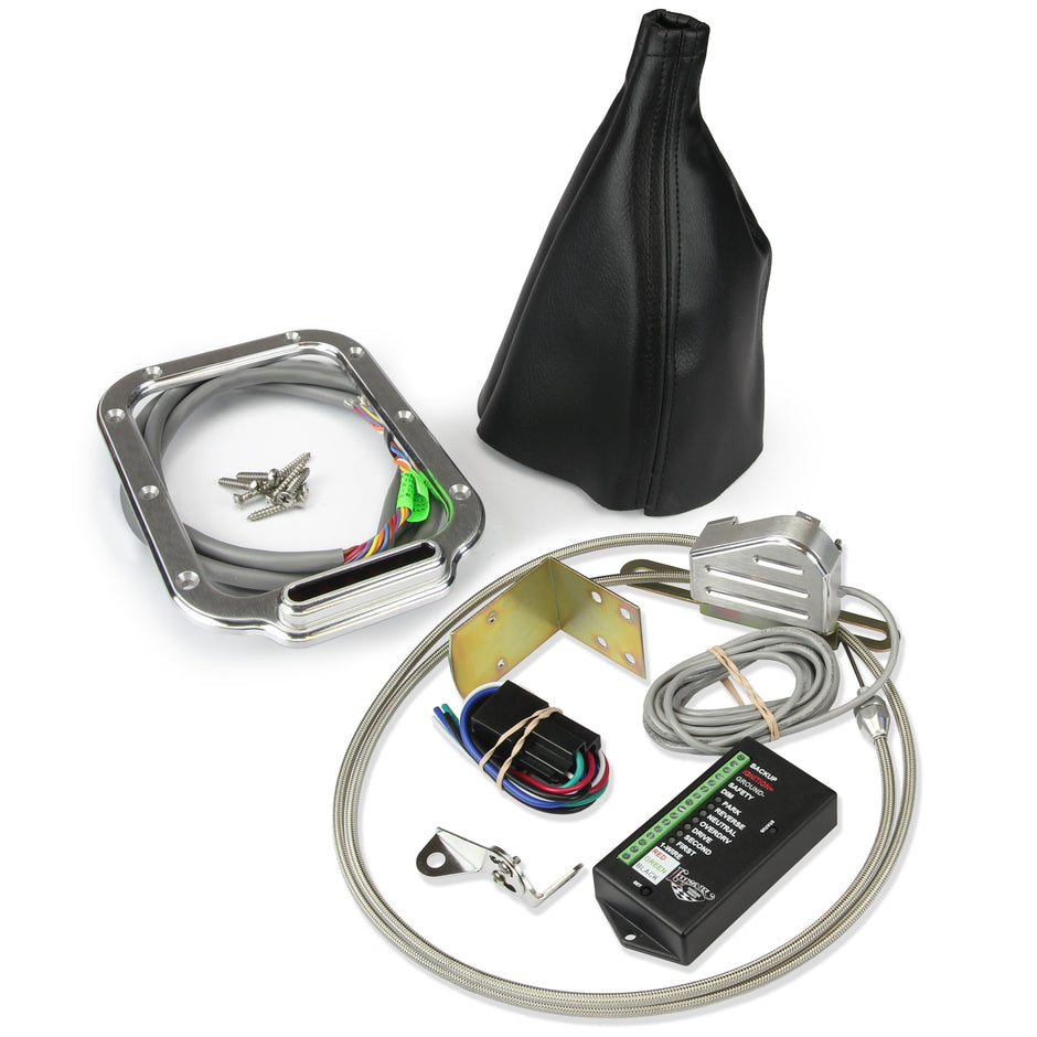 RECTANGULAR BRUSHED BOOT INDICATOR FOR 700/4L60 WITH HORIZONTAL DISPLAY & SENSOR KIT