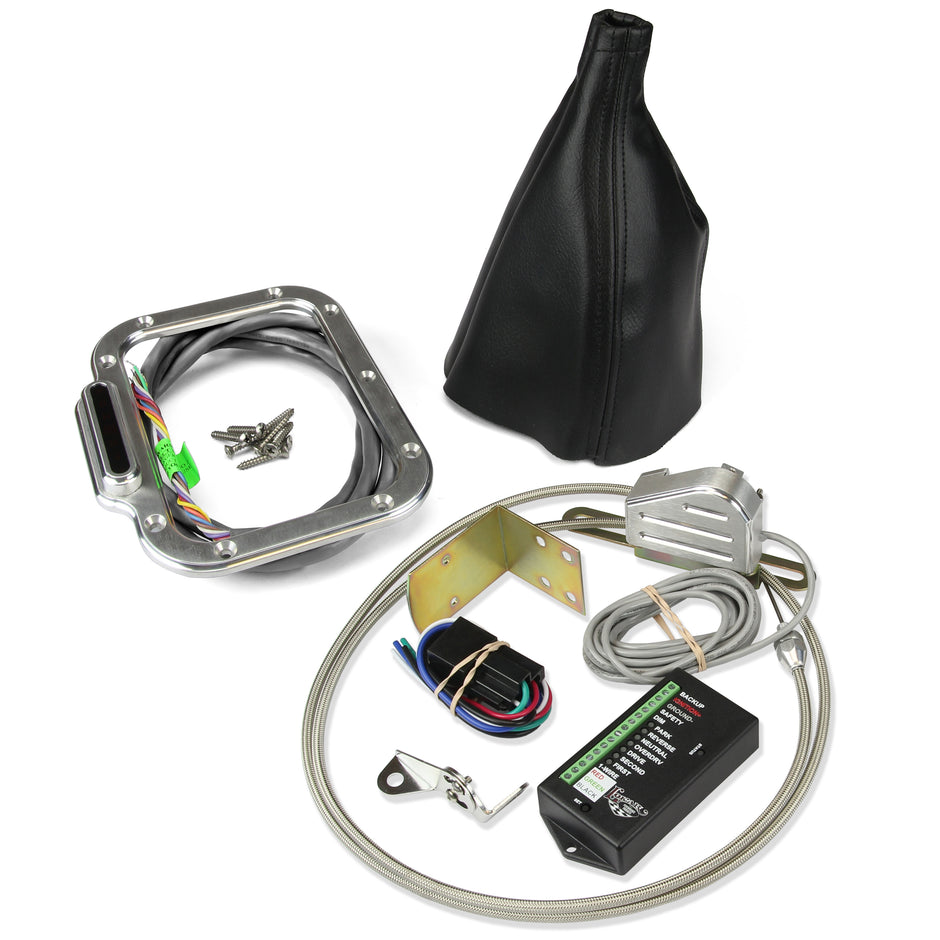 RECTANGULAR BRUSHED BOOT INDICATOR FOR AOD/4R70W/AODE WITH VERTICAL DISPLAY & SENSOR KIT