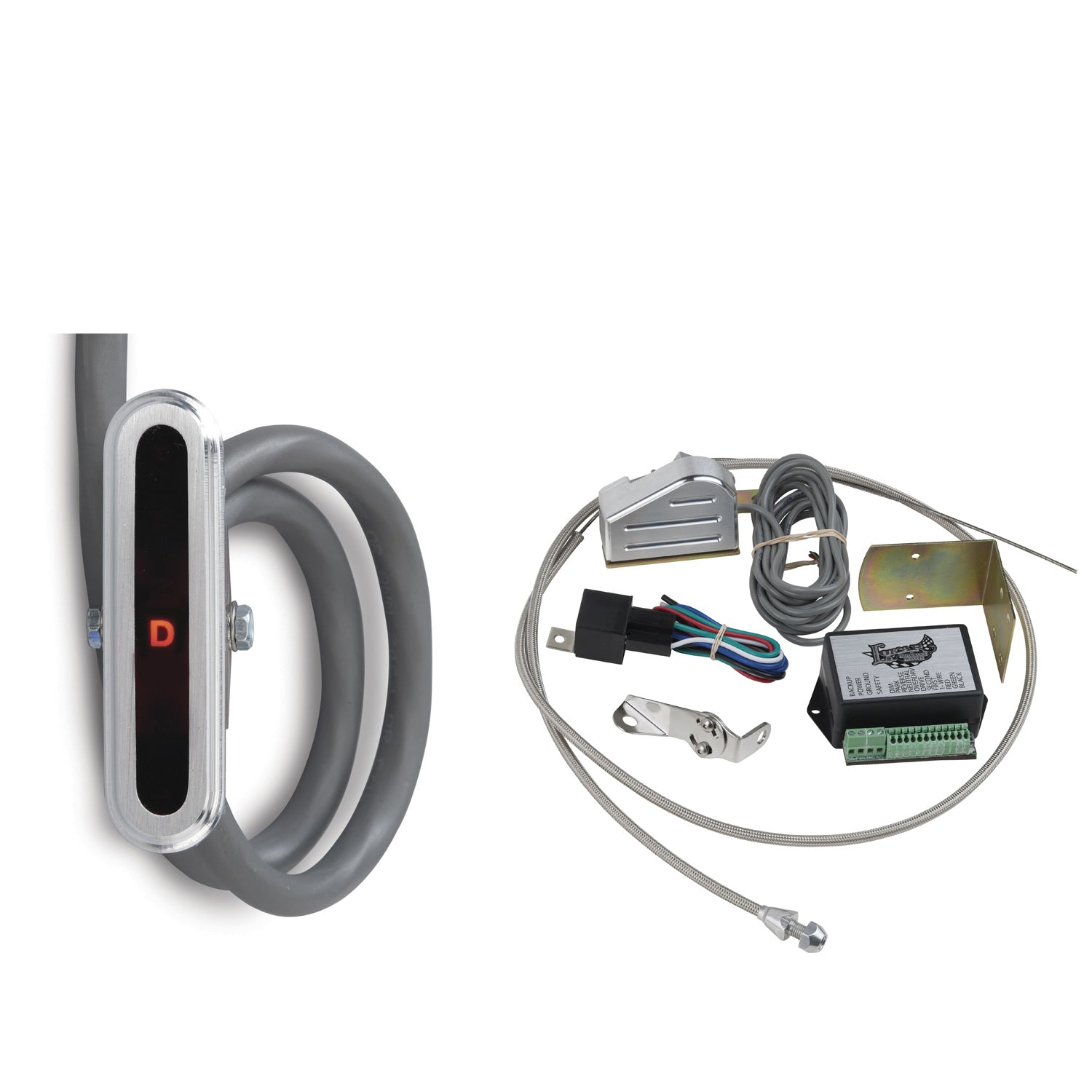 BRUSHED DASH INDICATOR FOR 4L60E/4L80E (LONG SELECTOR SHAFT) WITH VERTICAL DISPLAY & SENSOR KIT