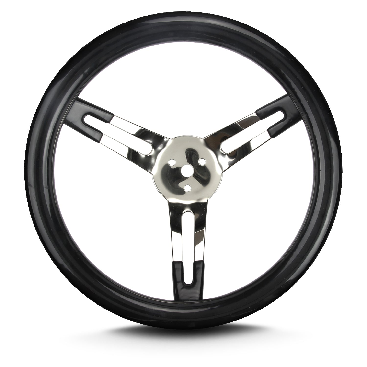 COVICO POLISHED STAINLESS 3 SPOKE, SLOTTED, DEEP 4.75