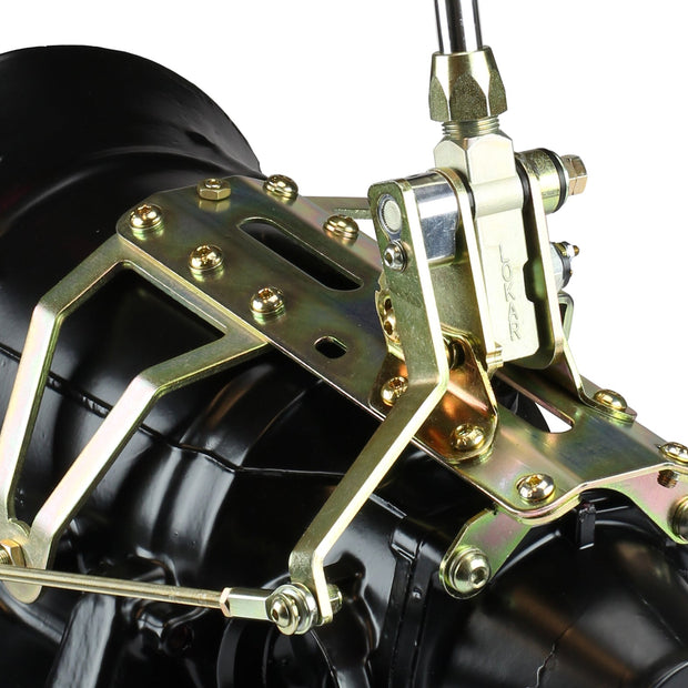 Lokar Case Mount Shifter GM 4L60 Chrome 23" Single Bend Lever Mushroom Polished Knob CM4L60AMP