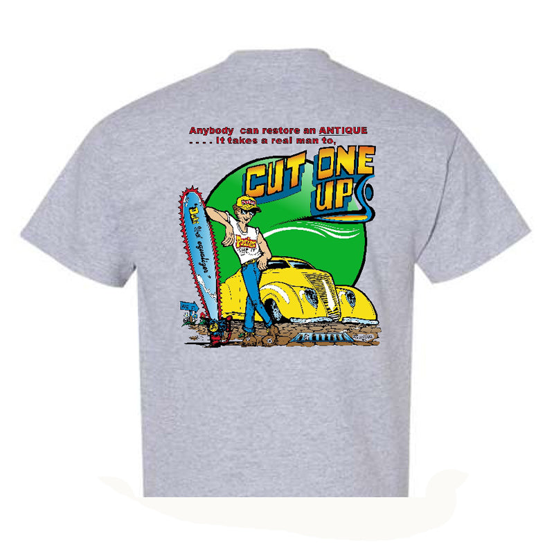 POSIES Cut One Up Gray T-Shirt
