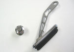 CHROME STEEL THROTTLE PEDAL FOR LOKAR DRIVE-BY-WIRE WITH RUBBER INSERT