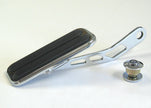 XL CHROME STEEL THROTTLE PEDAL FOR LOKAR DRIVE-BY-WIRE WITH RUBBER INSERT