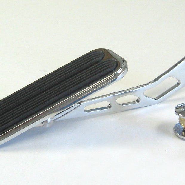 XL CHROME STEEL THROTTLE PEDAL FOR LOKAR DRIVE-BY-WIRE WITH RUBBER INSERT