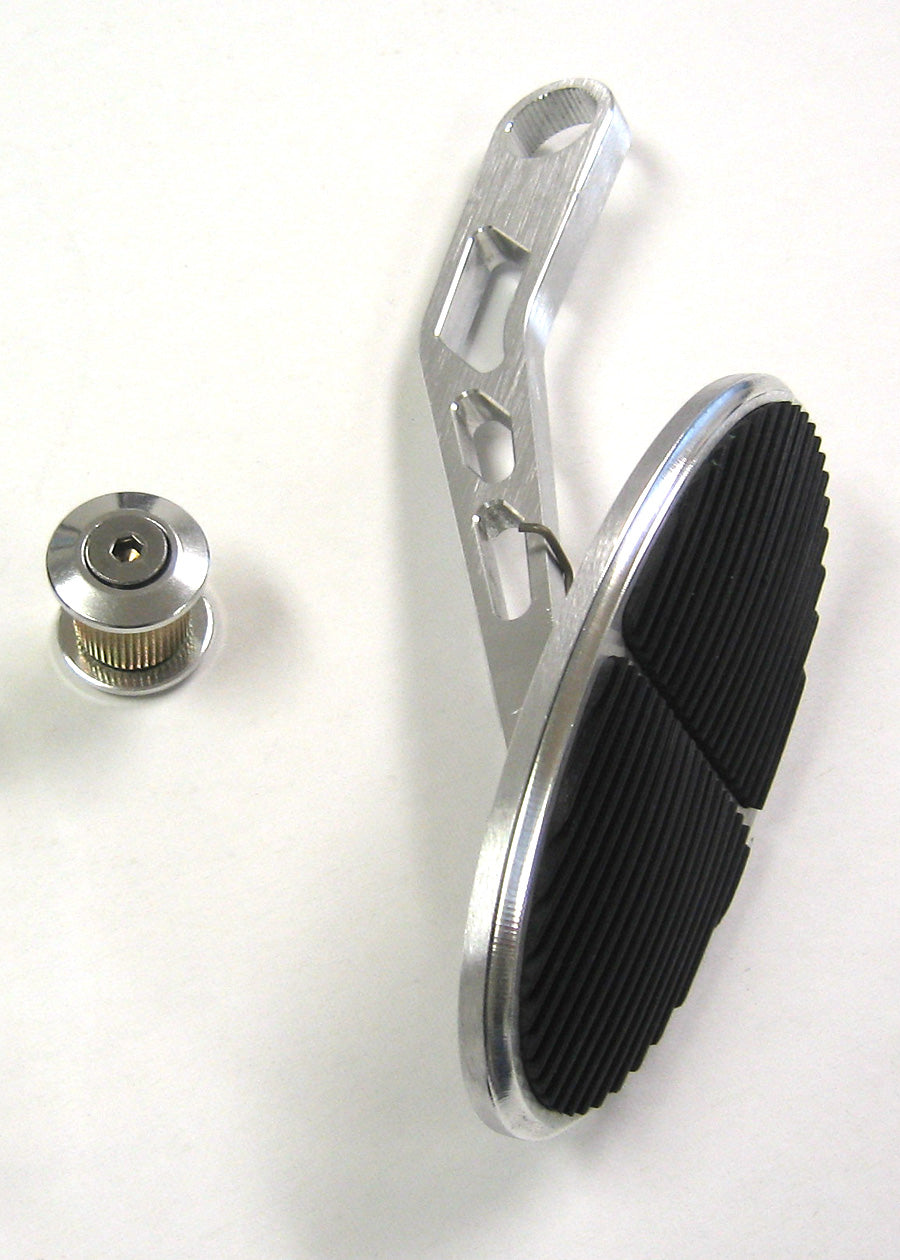 XL OVAL THROTTLE PEDAL FOR LOKAR DRIVE-BY-WIRE WITH RUBBER INSERT