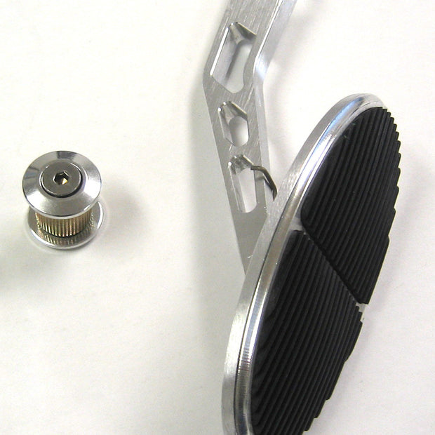 XL OVAL THROTTLE PEDAL FOR LOKAR DRIVE-BY-WIRE WITH RUBBER INSERT