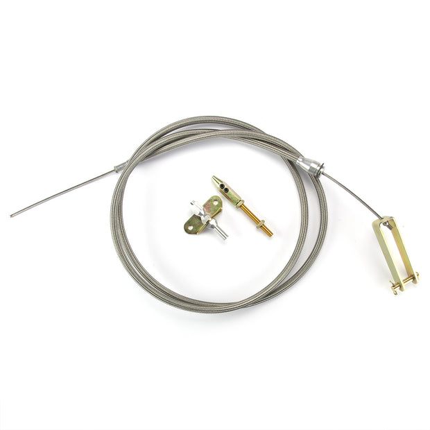 72" HI-TECH STAINLESS CONNECTOR CABLE FOR '37-'48 FORD CAR & '37-'56 FORD TRUCK UNDER-THE-DASH BRAKES