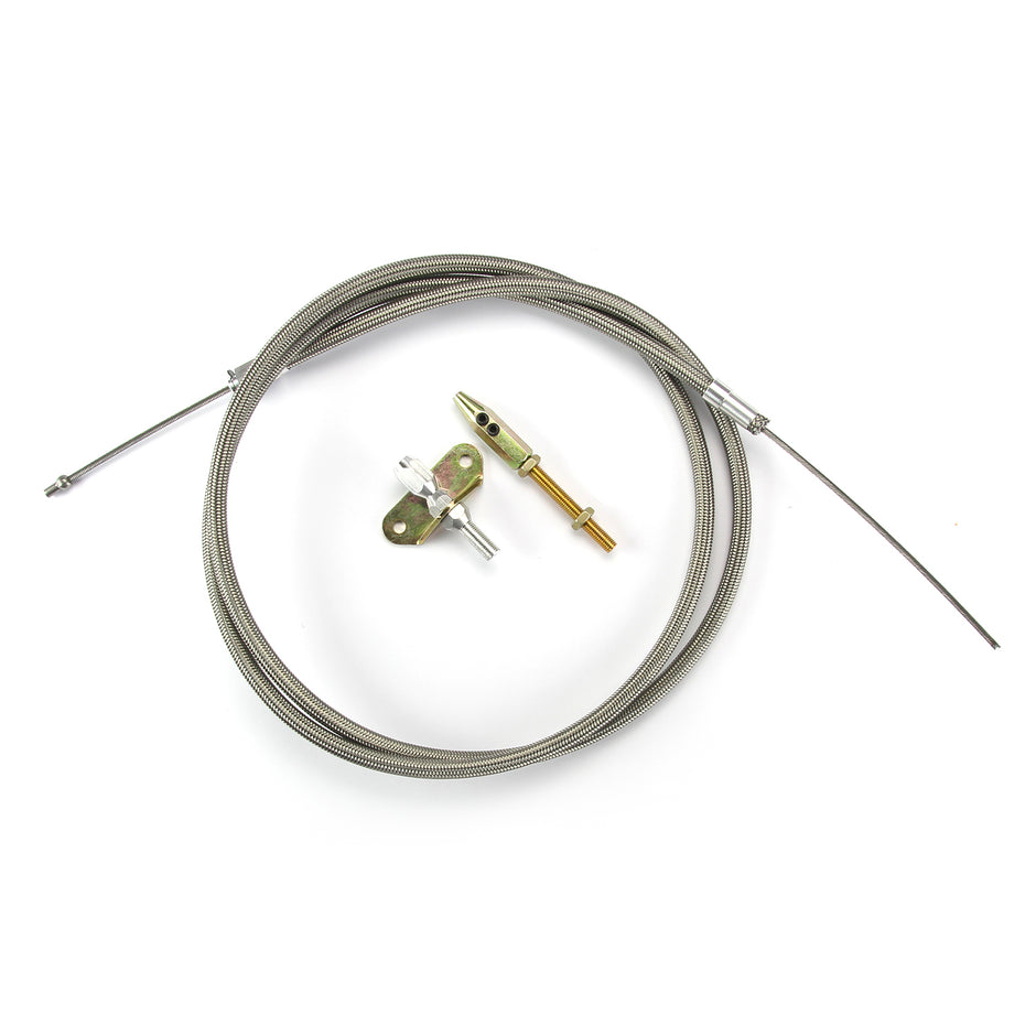 72" HI-TECH STAINLESS CONNECTOR CABLE FOR LOKAR UNDER-THE-DASH BRAKES