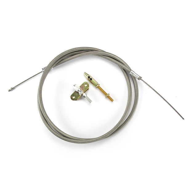 72" HI-TECH STAINLESS CONNECTOR CABLE FOR LOKAR UNDER-THE-DASH BRAKES