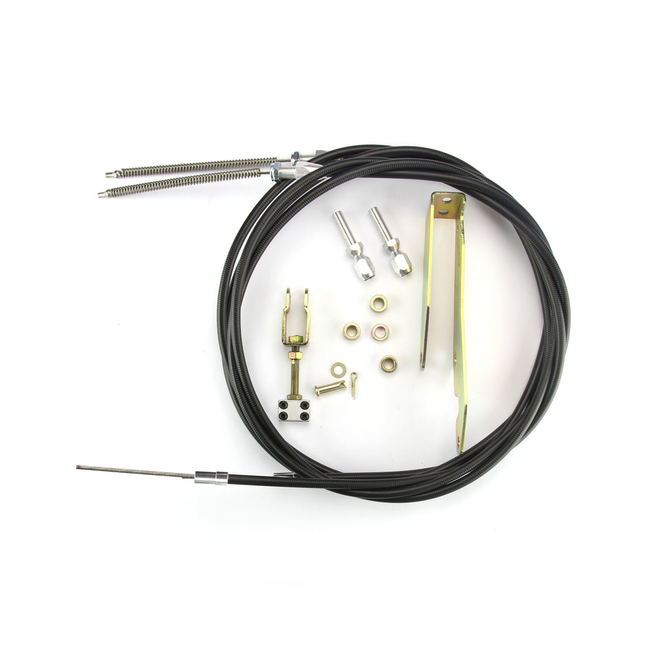 96" UNIVERSAL BLACK EMERGENCY BRAKE CABLES FOR '87-88 T-BIRD AND SSBC CALIPERS