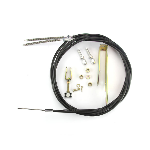 96" UNIVERSAL BLACK EMERGENCY BRAKE CABLES FOR '87-88 T-BIRD AND SSBC CALIPERS