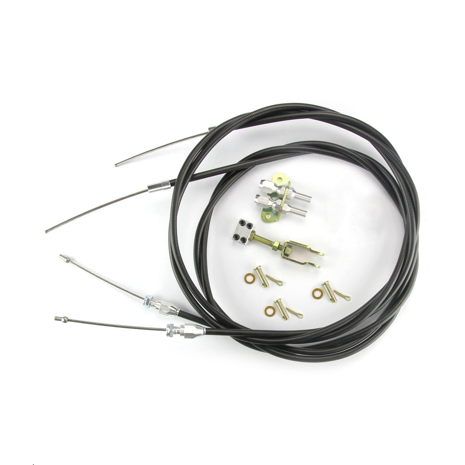 96" UNIVERSAL BLACK EMERGENCY BRAKE CABLES FOR WILWOOD MC4