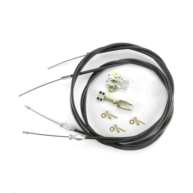96" UNIVERSAL BLACK EMERGENCY BRAKE CABLES FOR WILWOOD MC4