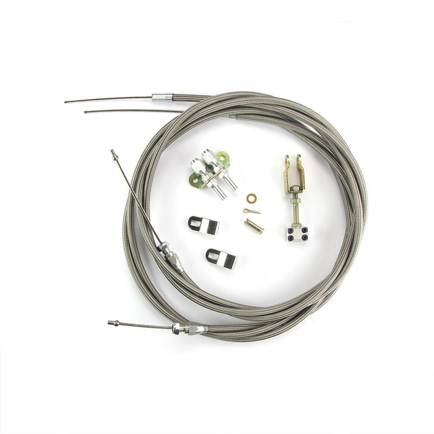 96" HI-TECH STAINLESS EMERGENCY BRAKE CABLES FOR WILWOOD/FORD EXPLORER W/ INTERNAL DRUM E-BRAKE