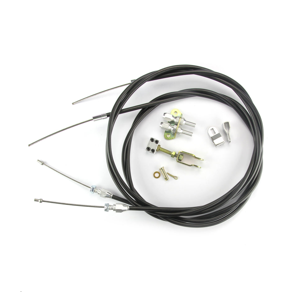 96" UNIVERSAL BLACK EMERGENCY BRAKE CABLES FOR WILWOOD/FORD EXPLORER W/ INTERNAL DRUM E-BRAKE