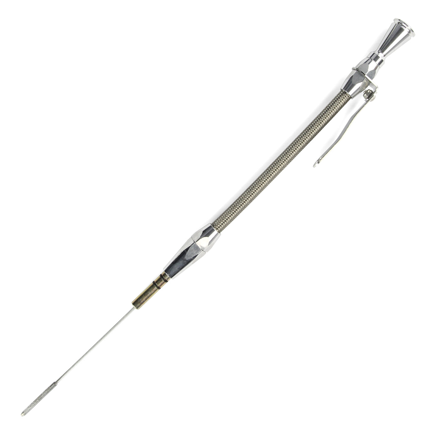 HI-TECH FLEXIBLE STAINLESS ENGINE DIPSTICK 1986-95 FORD 302 5.0L PUSH INTO BLOCK DRIVER'S SIDE