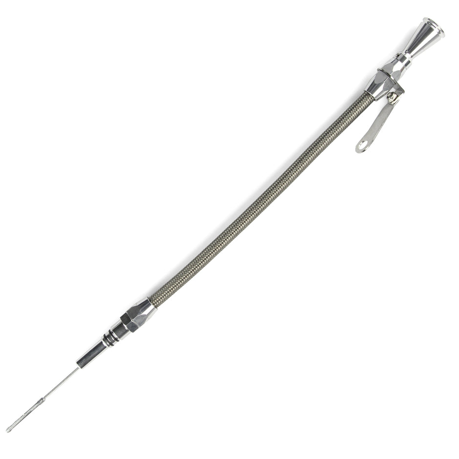 HI-TECH FLEXIBLE STAINLESS ENGINE DIPSTICK 1962-67 CHEVY II V-8 283/327 PUSH INTO PASSENGER'S SIDE/FRONT SUMP