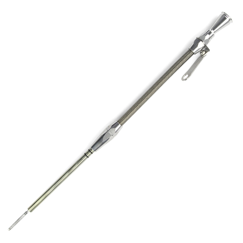 HI-TECH FLEXIBLE STAINLESS ENGINE DIPSTICK 1996-2000 GM VORTEC RAM JET 350/ZZ 383 PUSH INTO BLOCK PASSENGER'S SIDE
