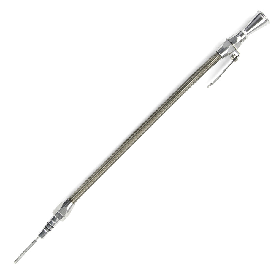 HI-TECH FLEXIBLE STAINLESS ENGINE DIPSTICK FORD BIG BLOCK 460/514 (CRATE ONLY) PUSH INTO PAN