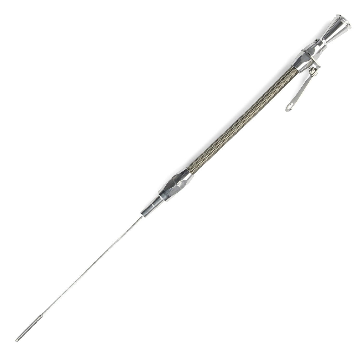 HI-TECH FLEXIBLE STAINLESS ENGINE DIPSTICK FORD FE PUSH INTO BLOCK/FRONT SUMP