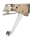 UNDER-THE-DASH BRUSHED EMERGENCY FOOT BRAKE WITH SOLID ARM AND RUBBER INSERT PAD