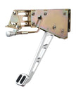 UNDER-THE-DASH BRUSHED EMERGENCY FOOT BRAKE WITH WINDOWED ARM AND RUBBER INSERT PAD