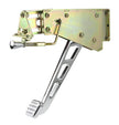 UNDER-THE-DASH CHROME EMERGENCY FOOT BRAKE WITH WINDOWED ARM AND BALL MILLED PAD