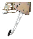 UNDER-THE-DASH BRUSHED EMERGENCY FOOT BRAKE WITH WINDOWED ARM AND OVAL PAD