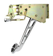 UNDER-THE-DASH CHROME EMERGENCY FOOT BRAKE WITH WINDOWED ARM AND OVAL PAD