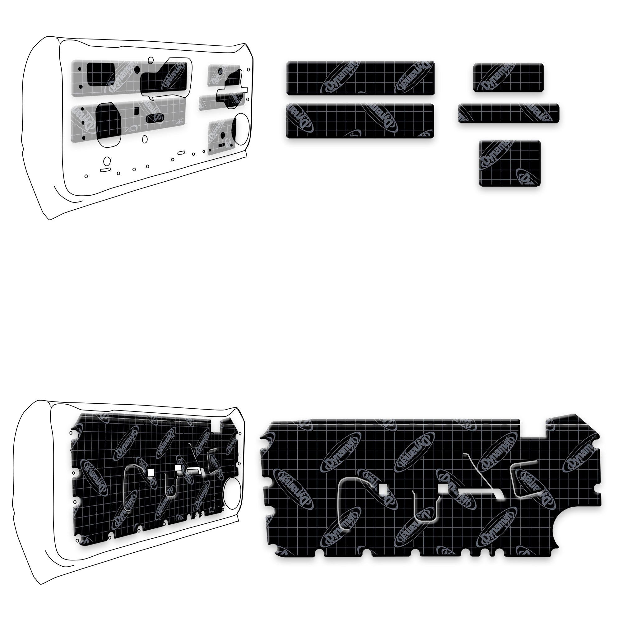 1979-1993 Ford Mustang Door Sound Deadening Kit XFO M3 D