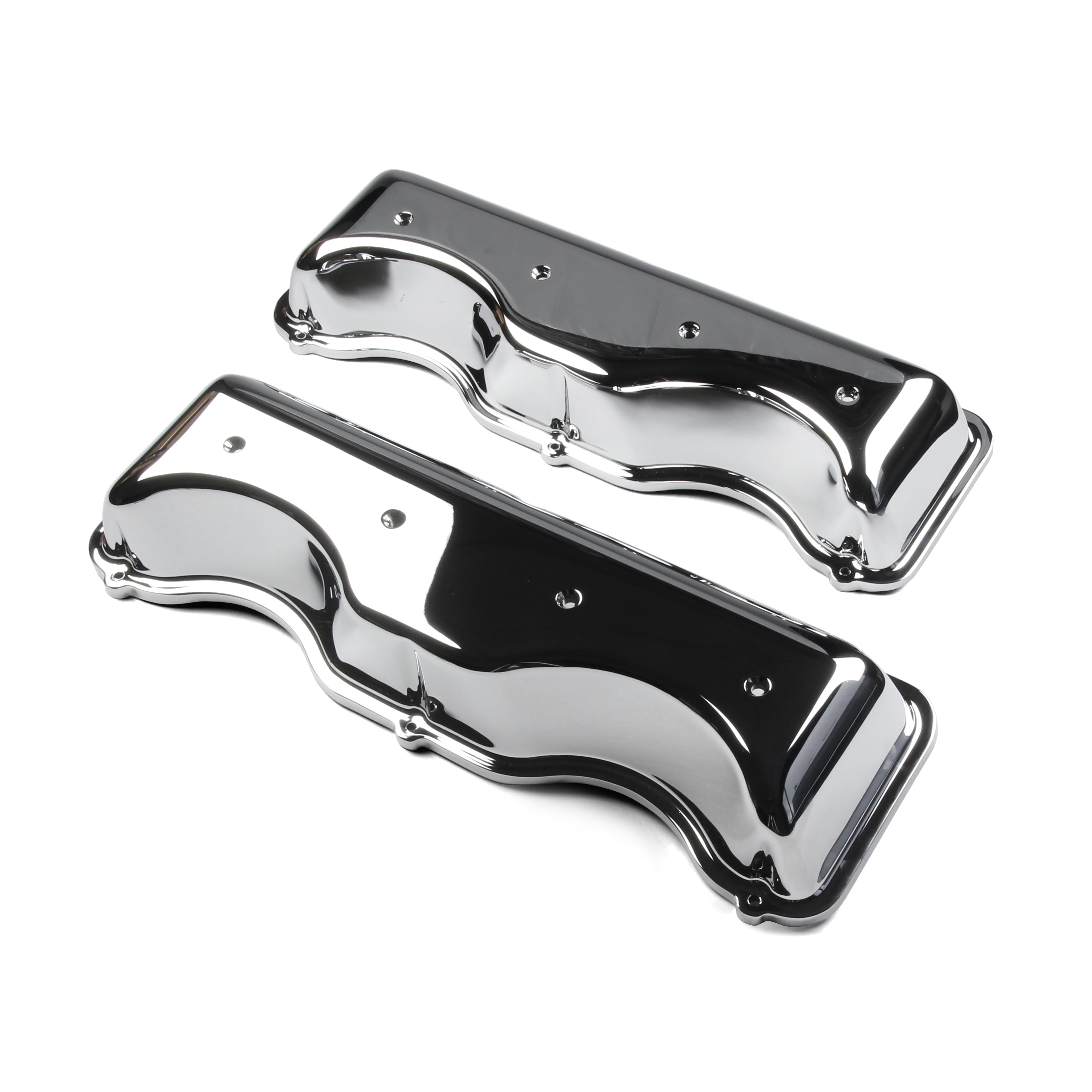 409 Chevy Cast Aluminum Valve Covers Chrome