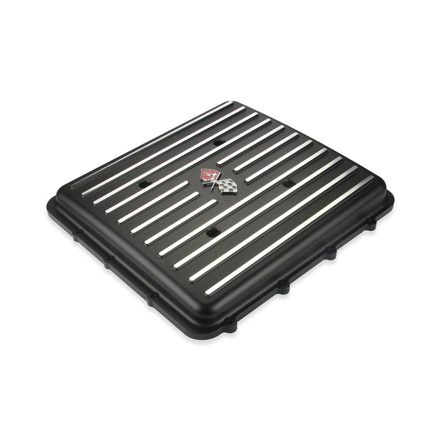 LT4 SUPERCHARGER LID - BLACK WITH HIGHLIGHTED FINS & VETTE EMBLEM