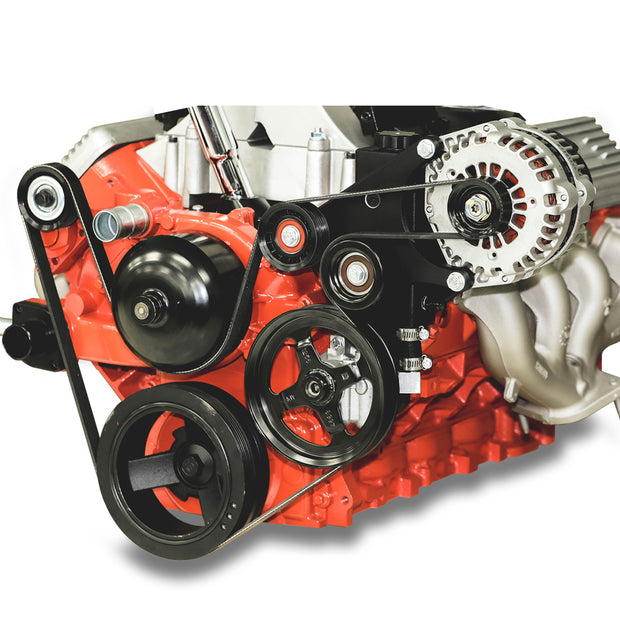 Serpentine Pulley Kit F-body/Truck PS (No AC) Black Finish