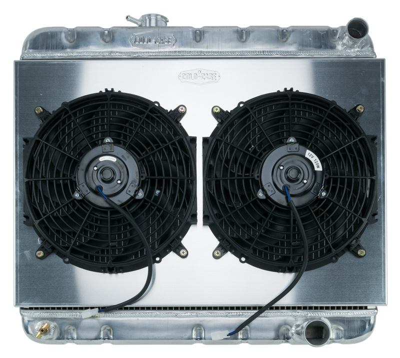 Sand Radiator 65 GTO w/o AC MT Performance Radiator and Dual Fan Kit Cold Case Radia ...