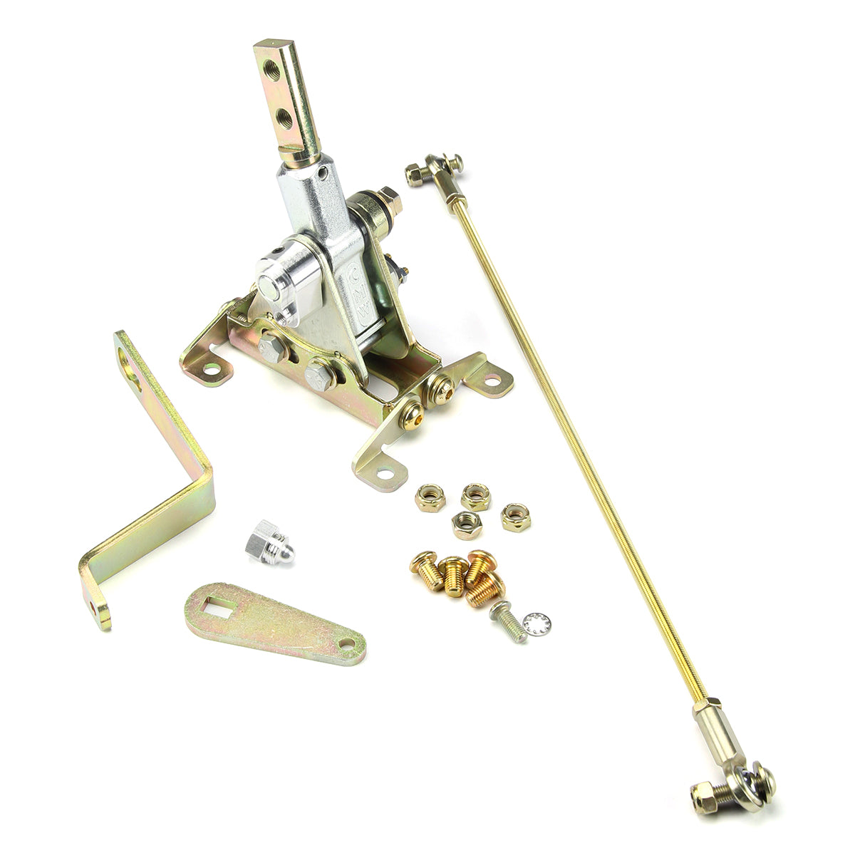 FLOOR MOUNT GATE SHIFTER FOR GM 200-4R TRANSMISSION WITH 2 BOLT SPUD NO LEVER AN