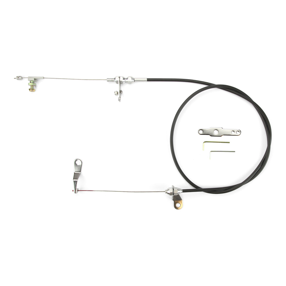48" UNIVERSAL BLACK HOUSING C-4 BLOWER DRIVE KICKDOWN CABLE