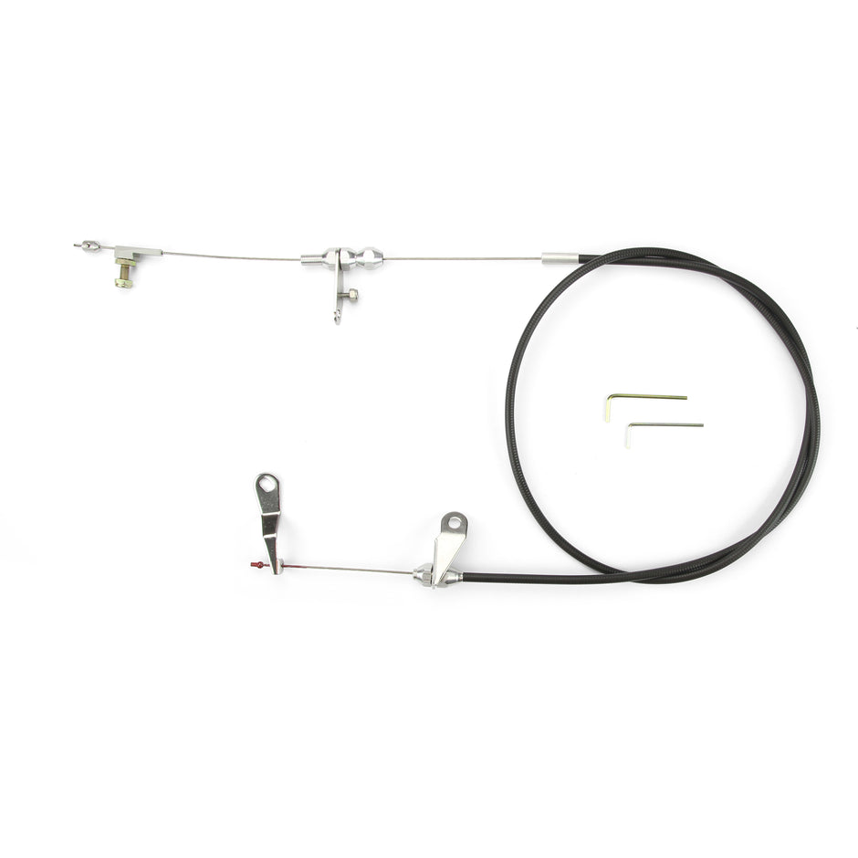48" UNIVERSAL BLACK HOUSING C-4 KICKDOWN CABLE