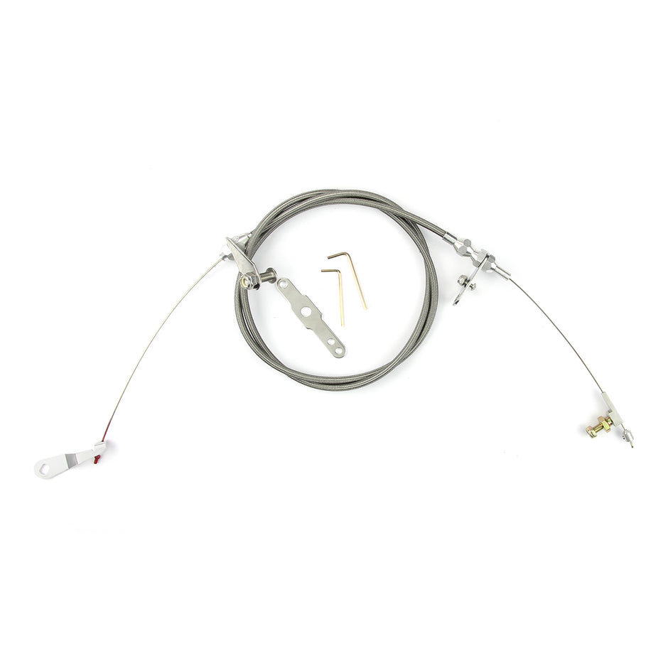 48" HI-TECH STAINLESS STEEL HOUSING C-6 BLOWER DRIVE KICKDOWN CABLE