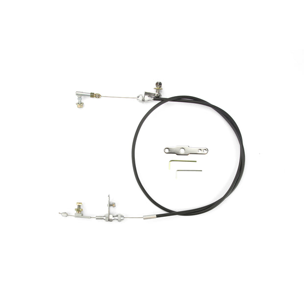 48" UNIVERSAL BLACK HOUSING POWERGLIDE BLOWER DRIVE KICKDOWN CABLE