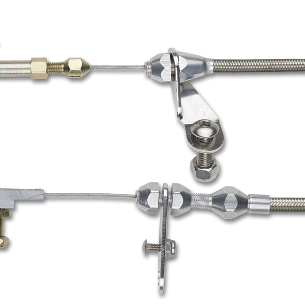 48" HI-TECH STAINLESS STEEL HOUSING POWERGLIDE KICKDOWN CABLE
