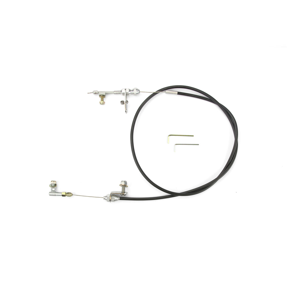 48" UNIVERSAL BLACK HOUSING POWERGLIDE KICKDOWN CABLE
