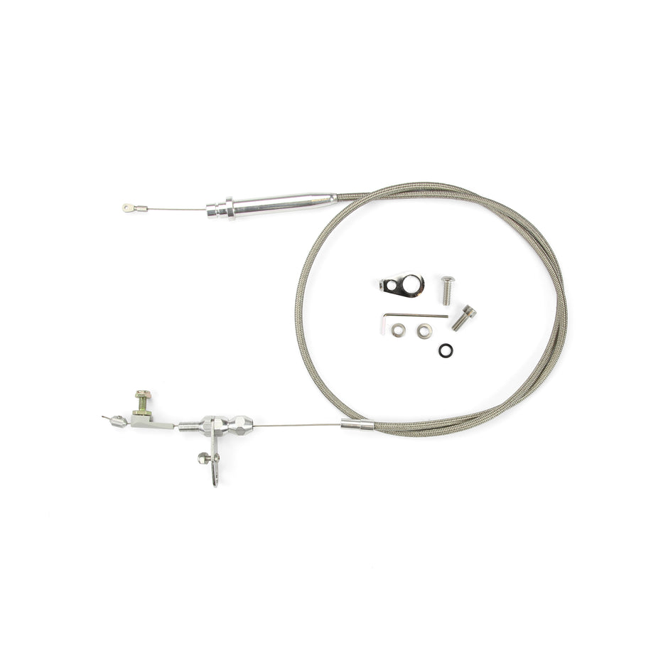 42" HI-TECH STAINLESS STEEL HOUSING TH-350 KICKDOWN CABLE